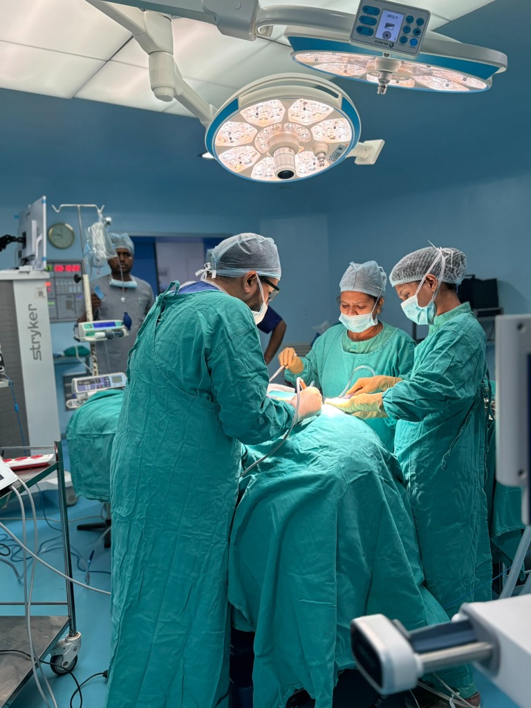 Surgical operation theater team
