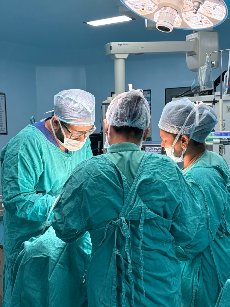 Surgical team during operation