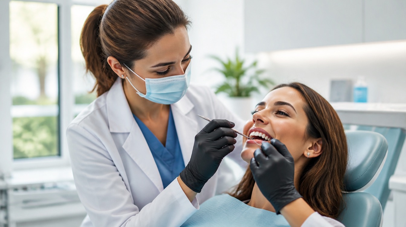 Dentist conducting comprehensive oral examination and digital assessment
